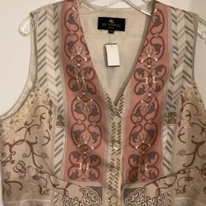 Vintage 90s Etro Silk waistcoat.